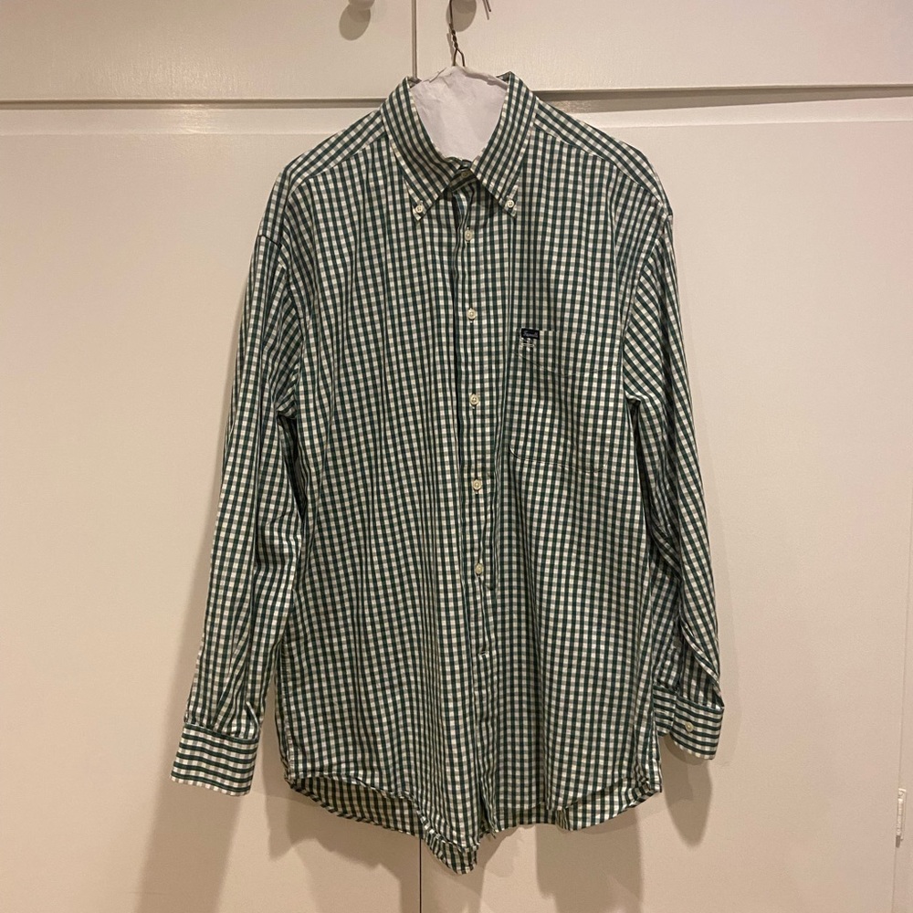 Façonnable Men’s Green Plaid Button Up Shirt